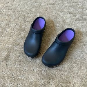 Dansko clogs in plastic or rubber super cute